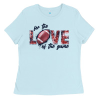 Baby Blue football love of the game Ladies Tee - JahusDesignShop