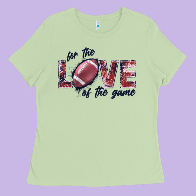 Football Love Of The Game Ladies Tee Designed By Jahusdesignshop