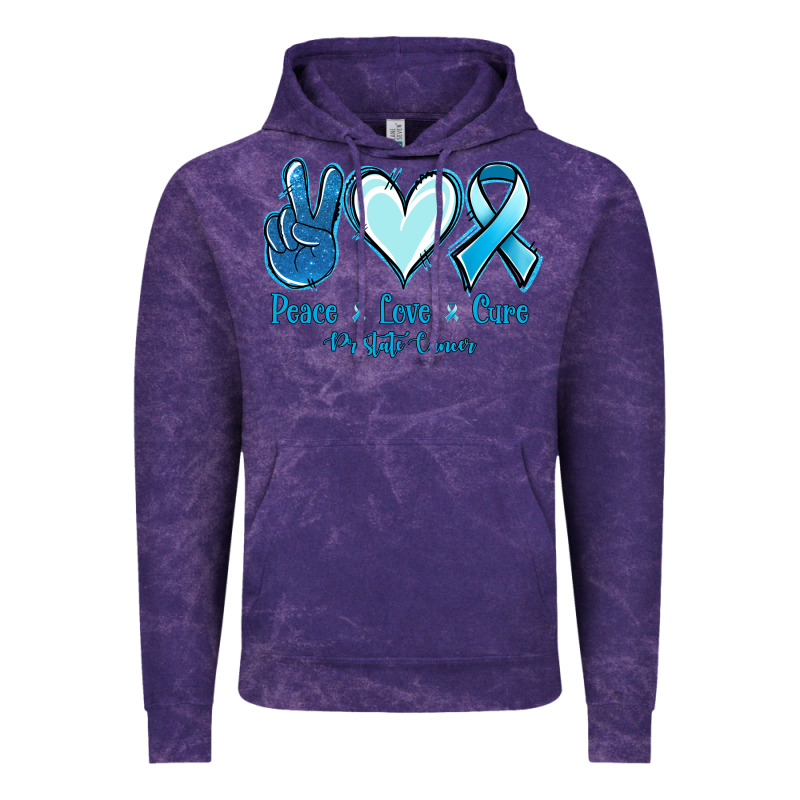 Peace Love Cure Prostate Cancer Vintage Hoodie by Jasminsmagicworld | Teevron