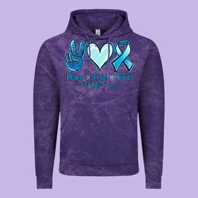 Peace Love Cure Prostate Cancer Vintage Hoodie Designed By Jasminsmagicworld