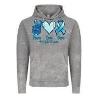Cloud Rock Peace Love Cure Prostate Cancer Vintage Hoodie - Jasminsmagicworld