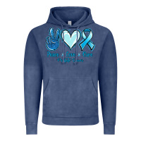 Vintage Denim Peace Love Cure Prostate Cancer Vintage Hoodie - Jasminsmagicworld