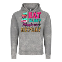 Cloud Rock eat sleep manicure repeat Vintage Hoodie - NancyCooperArtShop