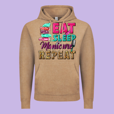 Eat Sleep Manicure Repeat Vintage Hoodie Designed By Nancycooperartshop