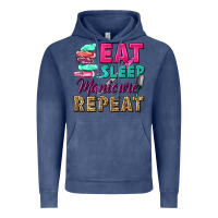 Vintage Denim eat sleep manicure repeat Vintage Hoodie - NancyCooperArtShop