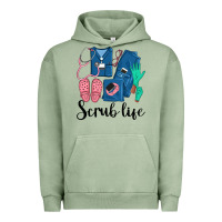 Pigment Oil Green Scrub Life Nurse Urban Hoodie - LillyAllenDesigns