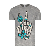 Cloud Rock turquoise gemstone skeleton hand Vintage Tee - MaliasSmallBusiness