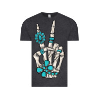 Vintage Black turquoise gemstone skeleton hand Vintage Tee - MaliasSmallBusiness