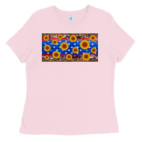 Bubblegum Pink armed forces day sunflower Ladies Tee - Artiststas