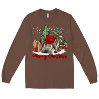 Chestnut Merry Christmas Gray Squirrel Long Sleeve Tee - LillyAllenDesigns