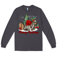 Smoke Merry Christmas Gray Squirrel Long Sleeve Tee - LillyAllenDesigns