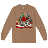 Toasted Coconut Merry Christmas Gray Squirrel Long Sleeve Tee - LillyAllenDesigns