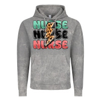 Cloud Rock nurse leopard lightning bolt Vintage Hoodie - MaliasSmallBusiness