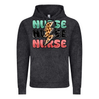Vintage Black nurse leopard lightning bolt Vintage Hoodie - MaliasSmallBusiness