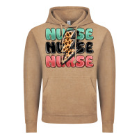 Vintage Coffee nurse leopard lightning bolt Vintage Hoodie - MaliasSmallBusiness