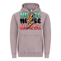 Nurse Leopard Lightning Bolt Vintage Hoodie | Teevron