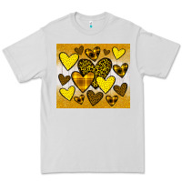 Dove Grey yellow hearts Premium Tee - JahusDesignShop