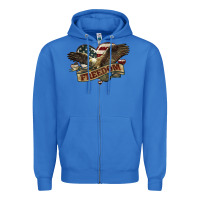 True Royal Freedom America Eagle 4th of july Zipper Hoodie - HowdyJamesFarm