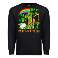 Black St. Patrick's My 1st St. Patrick's Day Premium Sweatshirt - OliviaCreatesArt