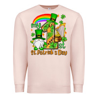 Pale Pink St. Patrick's My 1st St. Patrick's Day Premium Sweatshirt - OliviaCreatesArt