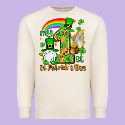 St. Patrick's My 1st St. Patrick's Day Premium Sweatshirt Designed By Oliviacreatesart