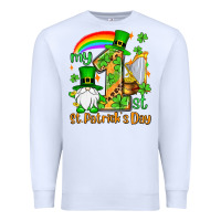 White St. Patrick's My 1st St. Patrick's Day Premium Sweatshirt - OliviaCreatesArt
