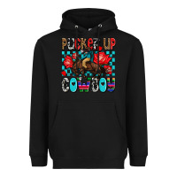 Black pucker up cowboy olivia Heavyweight Hoodie - OliviaCreatesArt