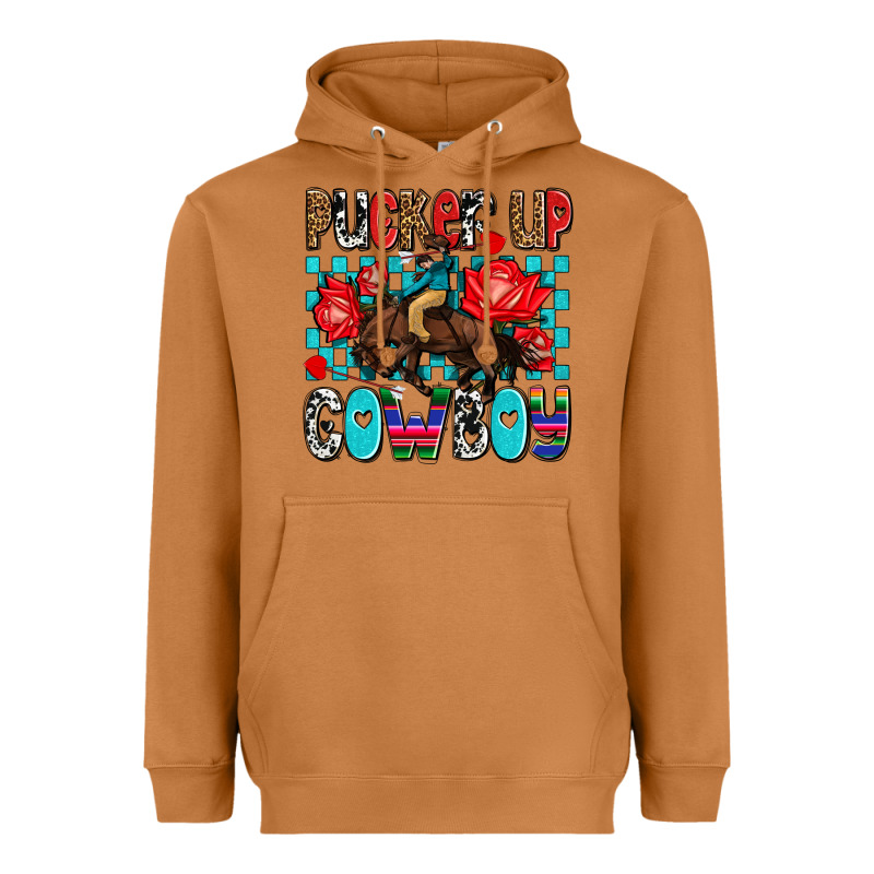 Pucker Up Cowboy Olivia Heavyweight Hoodie by OliviaCreatesArt | Teevron