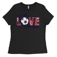 Black soccer love of the game Ladies Tee - JahusDesignShop