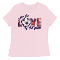 Bubblegum Pink soccer love of the game Ladies Tee - JahusDesignShop