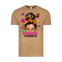 Vintage Camel preschool teacher life  messy bun Vintage Tee - NancyCooperArtShop