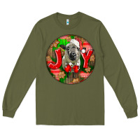 Army Green christmas hampshire sheep Long Sleeve Tee - LillyAllenDesigns