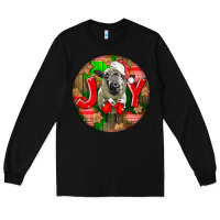 Black christmas hampshire sheep Long Sleeve Tee - LillyAllenDesigns