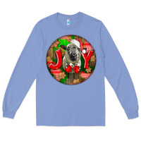 Colony Blue christmas hampshire sheep Long Sleeve Tee - LillyAllenDesigns