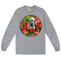 Heather Grey christmas hampshire sheep Long Sleeve Tee - LillyAllenDesigns