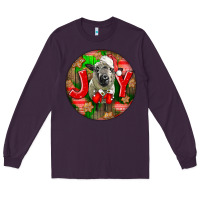 Plum christmas hampshire sheep Long Sleeve Tee - LillyAllenDesigns