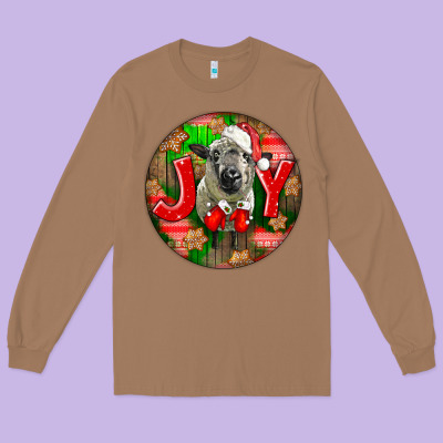Christmas Hampshire Sheep Long Sleeve Tee Designed By Lillyallendesigns