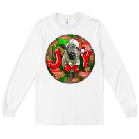 White christmas hampshire sheep Long Sleeve Tee - LillyAllenDesigns