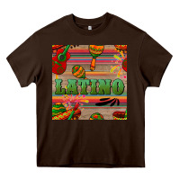 Chocolate Brown latino seamless pattern Heavy Core Tee - BundleAndBundleShop