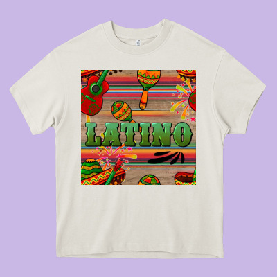 Latino Seamless Pattern Heavy Core Tee Designed By Bundleandbundleshop