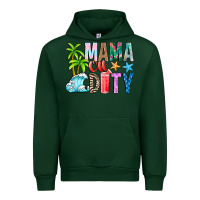Forest Green Mama Of Duty Urban Hoodie - CowhideDigitalArt
