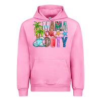 Fuchsia Pink Mama Of Duty Urban Hoodie - CowhideDigitalArt