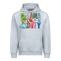 Heather Grey Mama Of Duty Urban Hoodie - CowhideDigitalArt