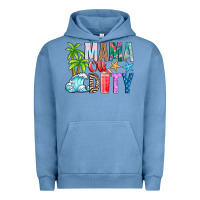 Pigment Pebble Blue Mama Of Duty Urban Hoodie - CowhideDigitalArt