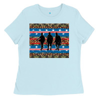 Baby Blue armed forces day soldier Ladies Tee - Artiststas