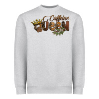 Heather Grey caffeine queen Heavyweight Sweatshirt - BarkalooDesign