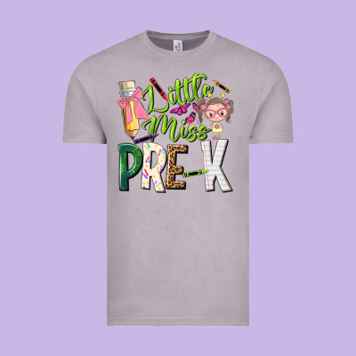 Little Miss Pre K Vintage Tee Designed By Nancycooperartshop