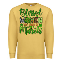 Antique Gold St. Patrick's Blessed women are born in March Premium Sweatshirt - OliviaCreatesArt