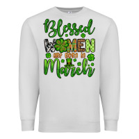 Dove Grey St. Patrick's Blessed women are born in March Premium Sweatshirt - OliviaCreatesArt