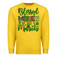 Lemon St. Patrick's Blessed women are born in March Premium Sweatshirt - OliviaCreatesArt